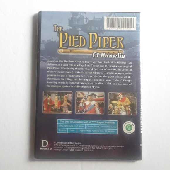 💜 The Pied Piper Of Hamelin Classics Hollywood DVD Classics NEW - Picture 2 of 2